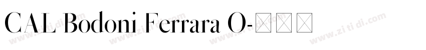 CAL Bodoni Ferrara O字体转换